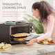 image 8 of HOMCOM 36L Small Oven with 2 Hot Plates, Countertop Toaster Oven, Grill, Roast, Bake, Boil, with Timer, Adjustable Temperature, Electric Oven with Baking Tray, Grill Rack, Crumb Tray, 2600W, Black