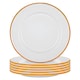image 1 of Argon Tableware White Enamel Dinner Plates - 25.5cm - Yellow - Pack of 6 | Yellow | Yellow