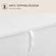 image 6 of HOMCOM Sideboard Buffet Cabinet with Adjustable Shelf, White White | Gold handles and legs
