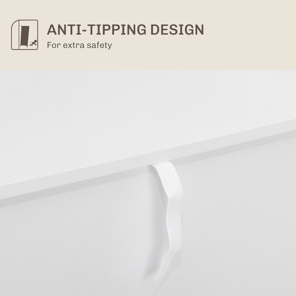 image 1 of HOMCOM Sideboard Buffet Cabinet with Adjustable Shelf, White White | Gold handles and legs