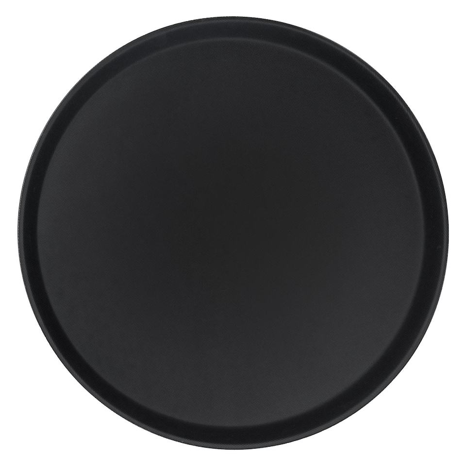 image 1 of Argon Tableware Round Non-Slip Serving Tray - 40.5cm - Black | Black | Black