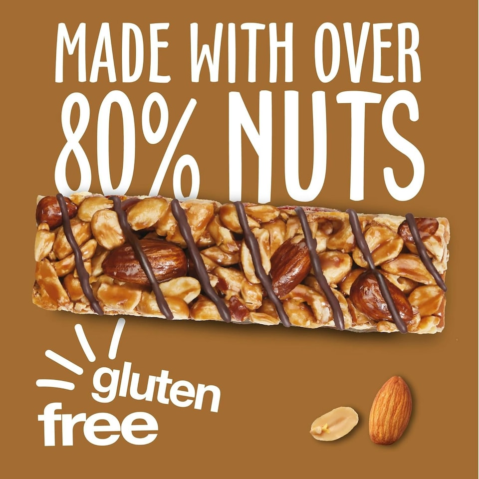 image 1 of Kind Bars, Hazelnut Butter Milk Chocolate, Healthy Snack, Gluten Free Snack Bars, No Artificial Colours, Flavours or Preservatives, Multipack 24 x 40g