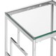 image 4 of Interiors By Premier Contemporary Clear Glass And Silver Base End Table, Tempered Glass Top End Table, Stylish Bedside Table Silver