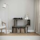 image 10 of 2-Tier Wooden Irregular Storage Unit - 80 cm Grey | Grey