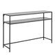 image 1 of Seaford Black Metal Console Table With Black Top