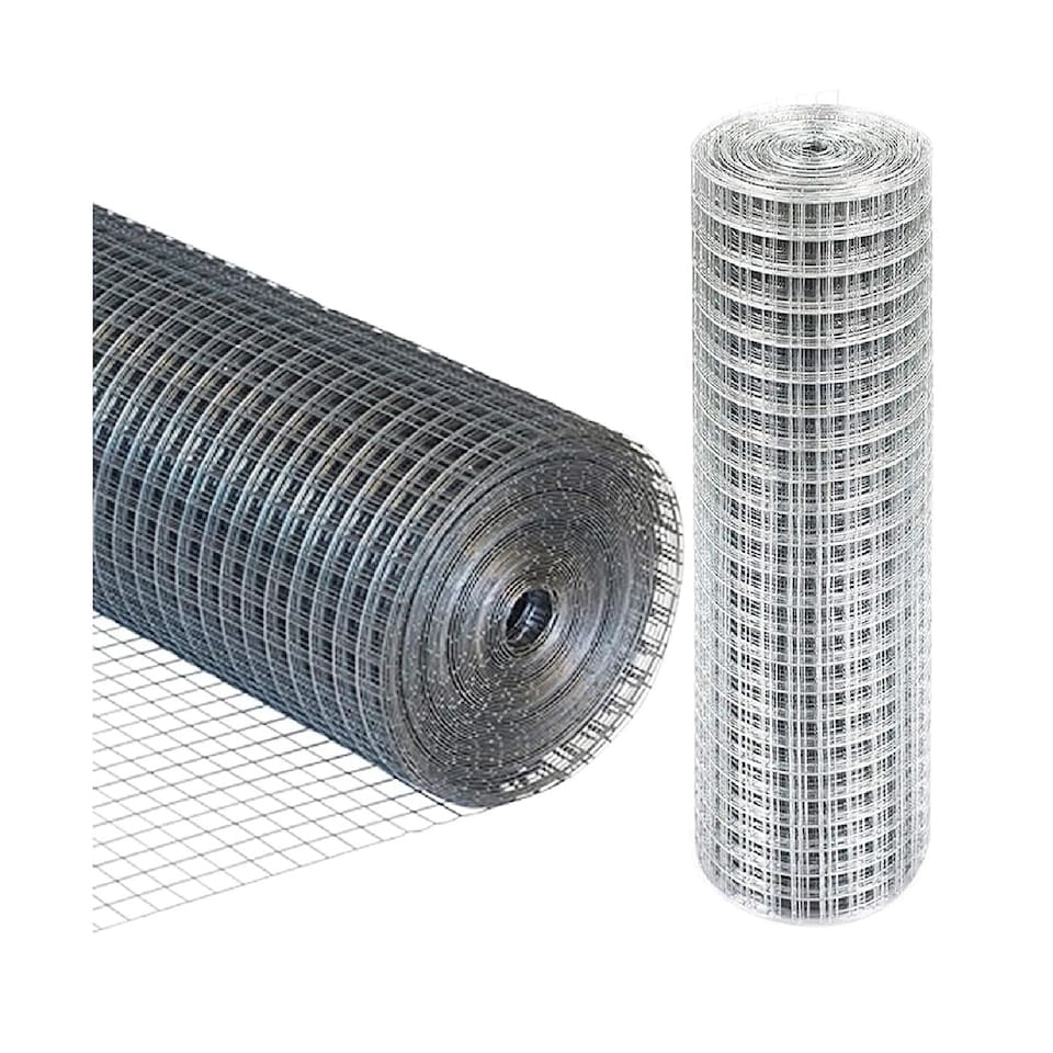 image 1 of Square Mesh Galvanised Garden Wire 600mm X 5m Chicken Fencing Wire Diy