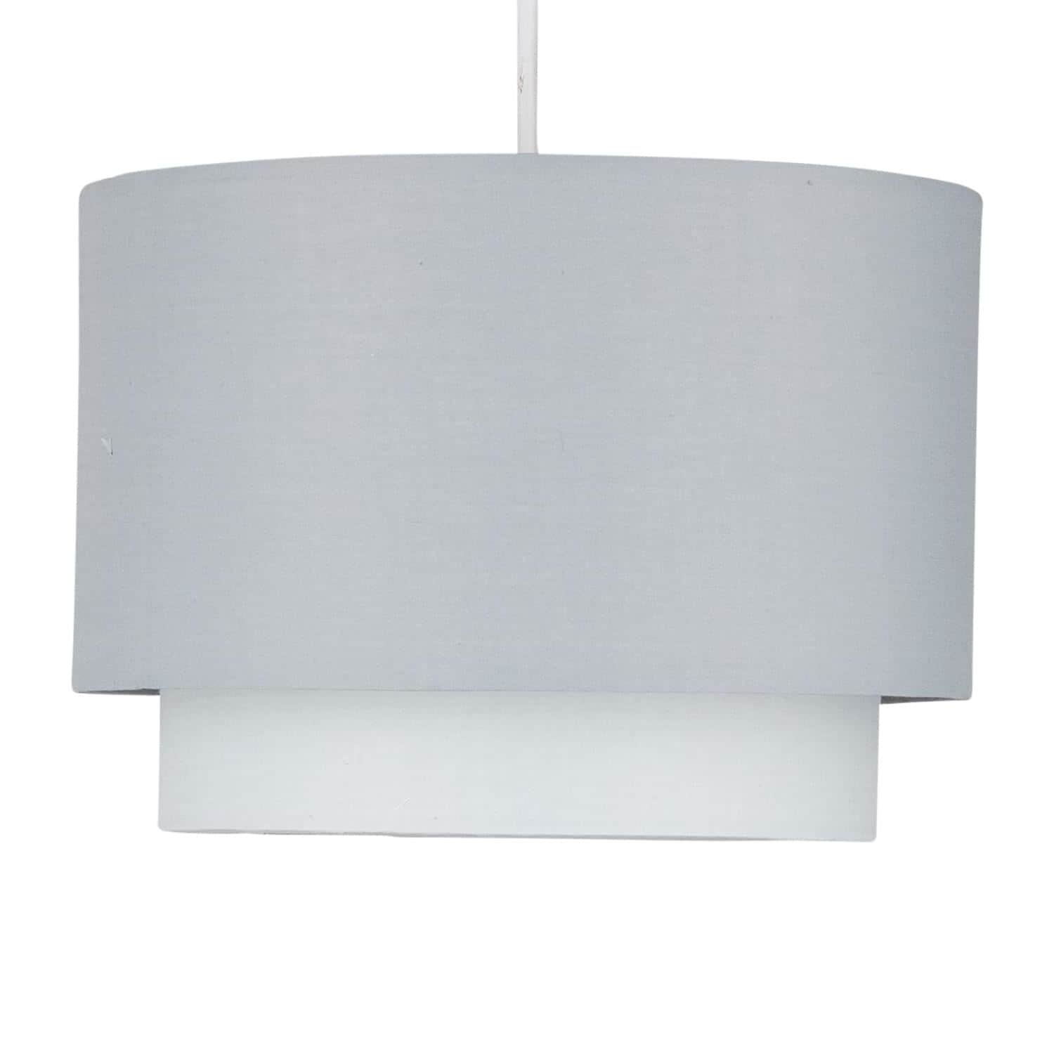 First Choice Lighting Grey Ombre 2 Tier Ceiling Light Shade