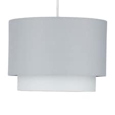Grey Ombre 2 Tier Ceiling Light Shade | Grey | Medium | 1