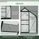 image 3 of Outsunny 6x10ft Walk-In Polycarbonate Greenhouse Plant Grow Aluminium