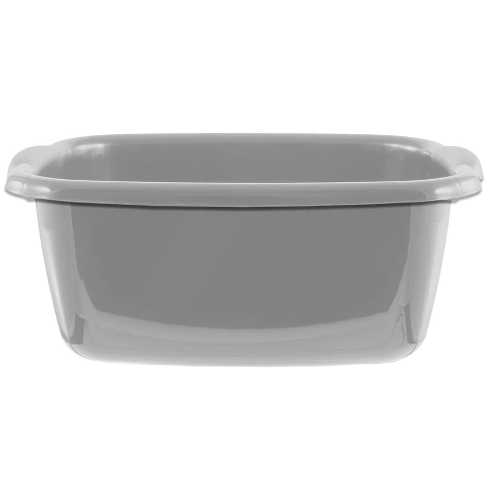 image 1 of Silver Washing Up Bowl & Silver Dish Drainer Rack Silver
