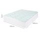 image 2 of Lavio Mattress Topper Pillowtop Memory Foam Bamboo Cover Bed Protector | White | Double