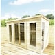 image 2 of 14 x 7 PENT Pressure Treated Tongue And Groove Pent Summerhouse with Higher Eaves and Ridge Height  (14' x 7' / 14ft x 7ft) (14x7)