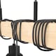 image 3 of EGLO Townshend 5 Industrial Black Metal and Natural Wood 4-Light Geometric Pendant (L) 70cm