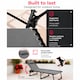 image 3 of Neo Pair of Outdoor Portable Lightweight Sun Lounger Sunbed Folding Camping Reclining Lounge Chair Garden Beach Patio | Grey