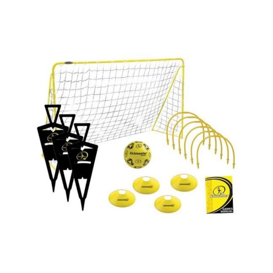 Kickmaster Football Goal Set - Yellow/Black - One Size