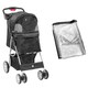 image 10 of KCT Black Pet Stroller with Rain Cover | Black | 1