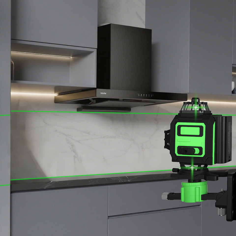 image 1 of Traderight 4D 16 Line Green Laser Level 360 Degree Self Leveling with Remote Tripod