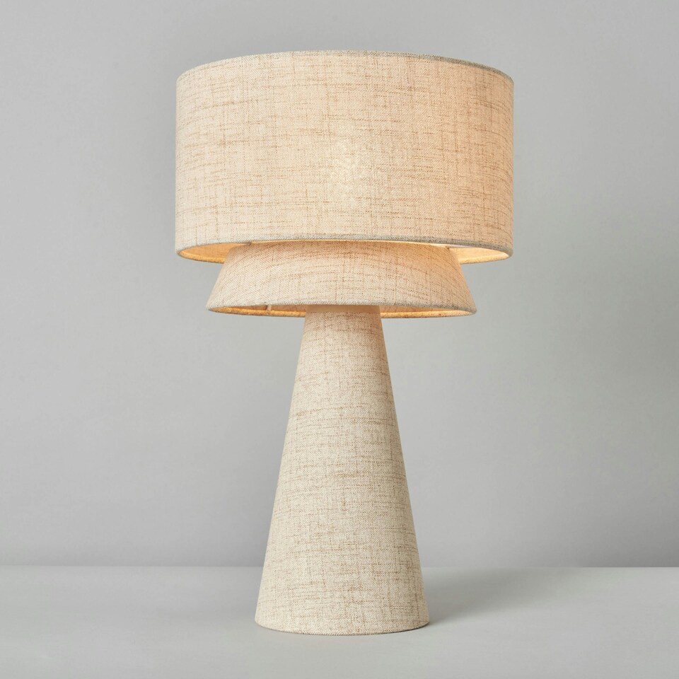 image 1 of BHS Terri Tiered Table Lamp, Natural