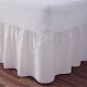 image 1 of Charlotte Thomas Poetry Plain Dye Single Frilled Fitted Valance Sheet - 90 x 190cm White | White | Single