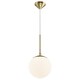 image 1 of Nordlux Grant Indoor Pendant Light Brass Glass E14 Hand Blown Glass - Mains Powered, IP20 | Gold