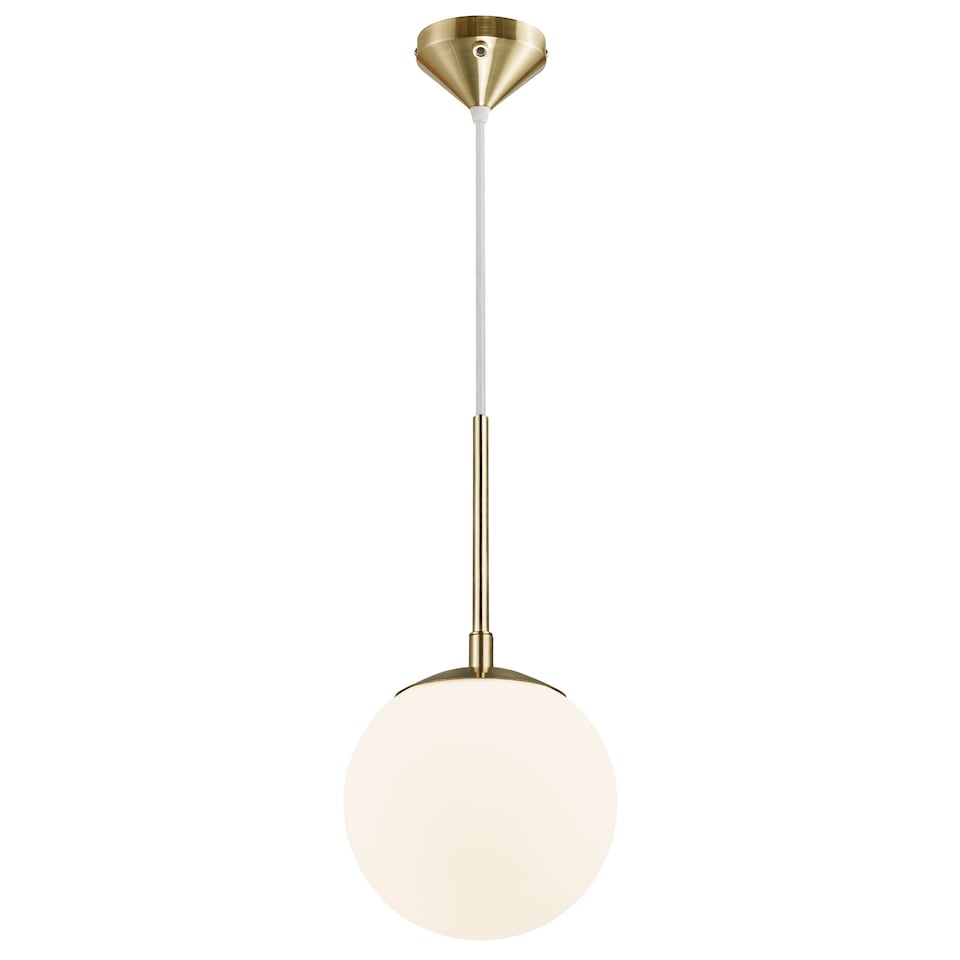 image 1 of Nordlux Grant Indoor Pendant Light Brass Glass E14 Hand Blown Glass - Mains Powered, IP20 | Gold