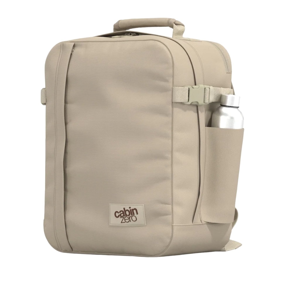 image 1 of CabinZero Classic Tech Backpack 28L, Underseat Approved Cabin Bag with Padded Laptop Sleeve | Grey | Zen Garden