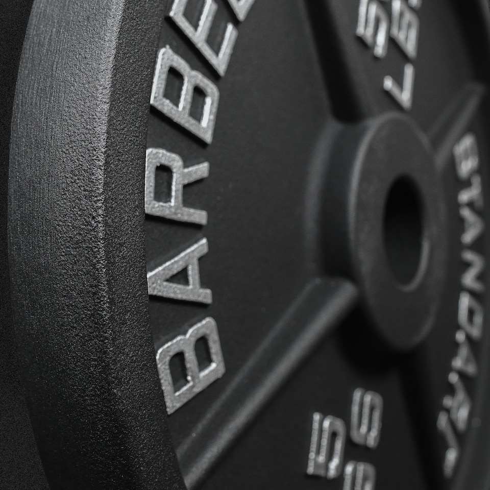 image 1 of GYM SETS UK  Cast Iron Weight Plates- (100kg Set / With 6ft Cheshire Barbell + Clips)