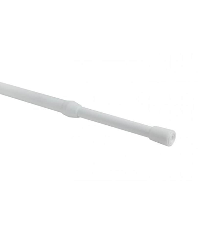 White Extendable Curtain Tension Rod 100 - 150cm | White | White