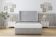 image 1 of Sloomy Hargrave Silver Plush Ottoman Bed Base With 54" Wingback Headboard 3' Single | Silver | Silver | Single | 1