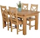 image 1 of Richmond 140-220cm Oak Extending Dining Table and 4 Berkeley Chairs | Brown | Brown