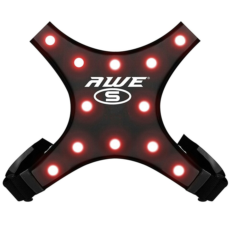 image 1 of AWE 12 x Super Red LED's High Visibility Medium Cycling/Running/Walking Vest