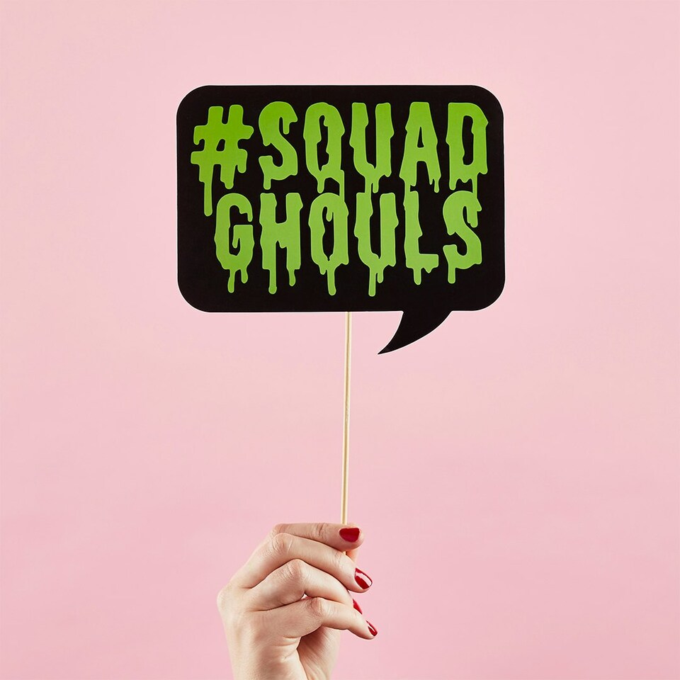 image 1 of Halloween Photo Booth Props - Pack of 10