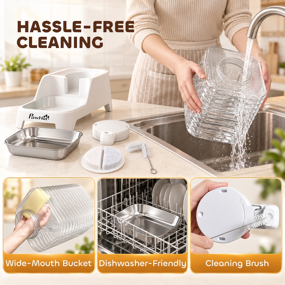 image 1 of PawHut Automatic Pet Water Dispenser, 8L Gravity Dog Water Dispenser
