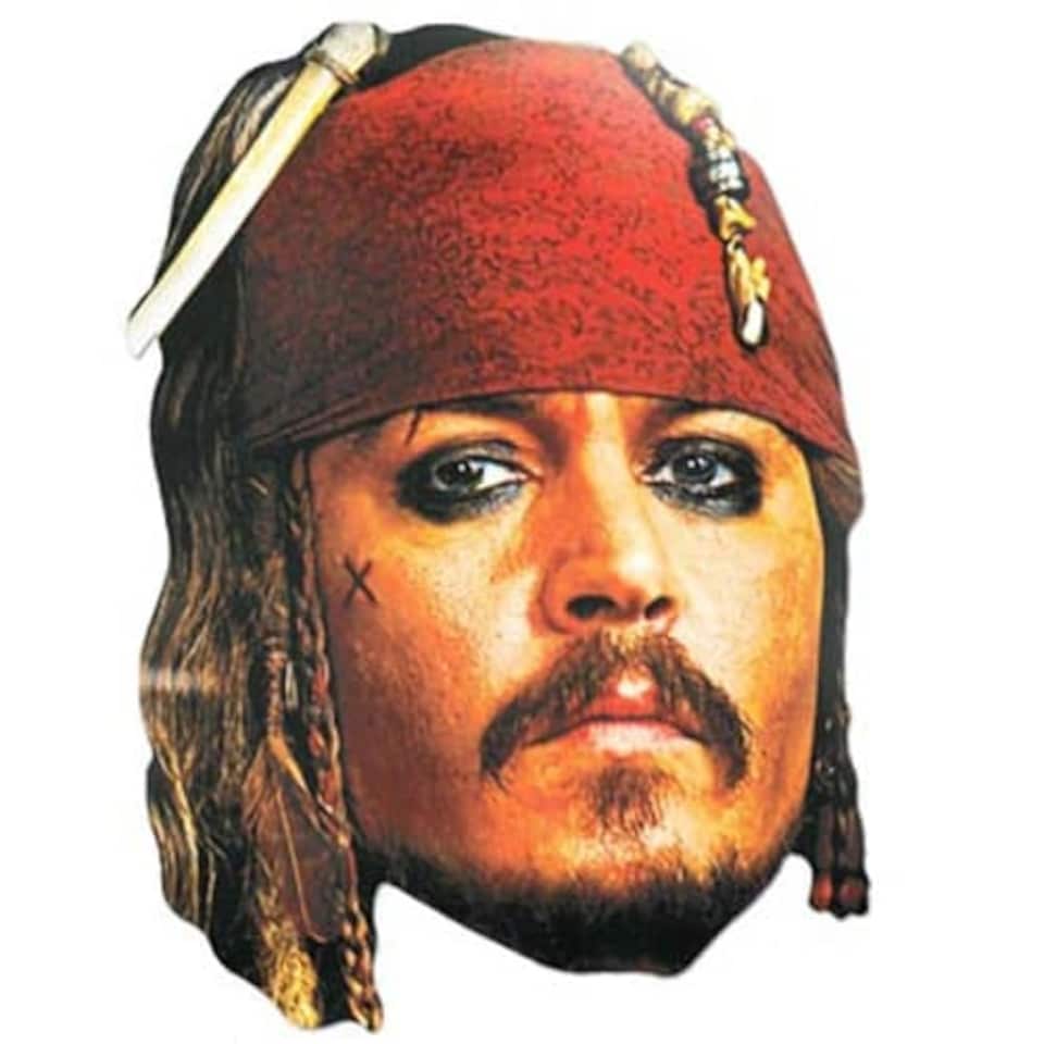 Captain Jack Sparrow Cardboard Face Mask