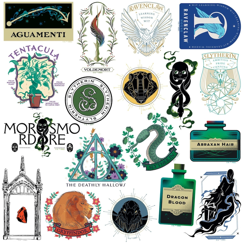 image 1 of Harry Potter Dark Arts Stickers (Pack of 100) - Multicoloured - One Size