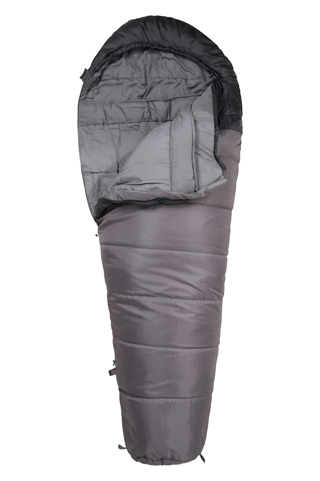 image 1 of Mountain Warehouse Summit 250 Mummy Sleeping Bag Insulated 3 Season Camping Hiking Bed