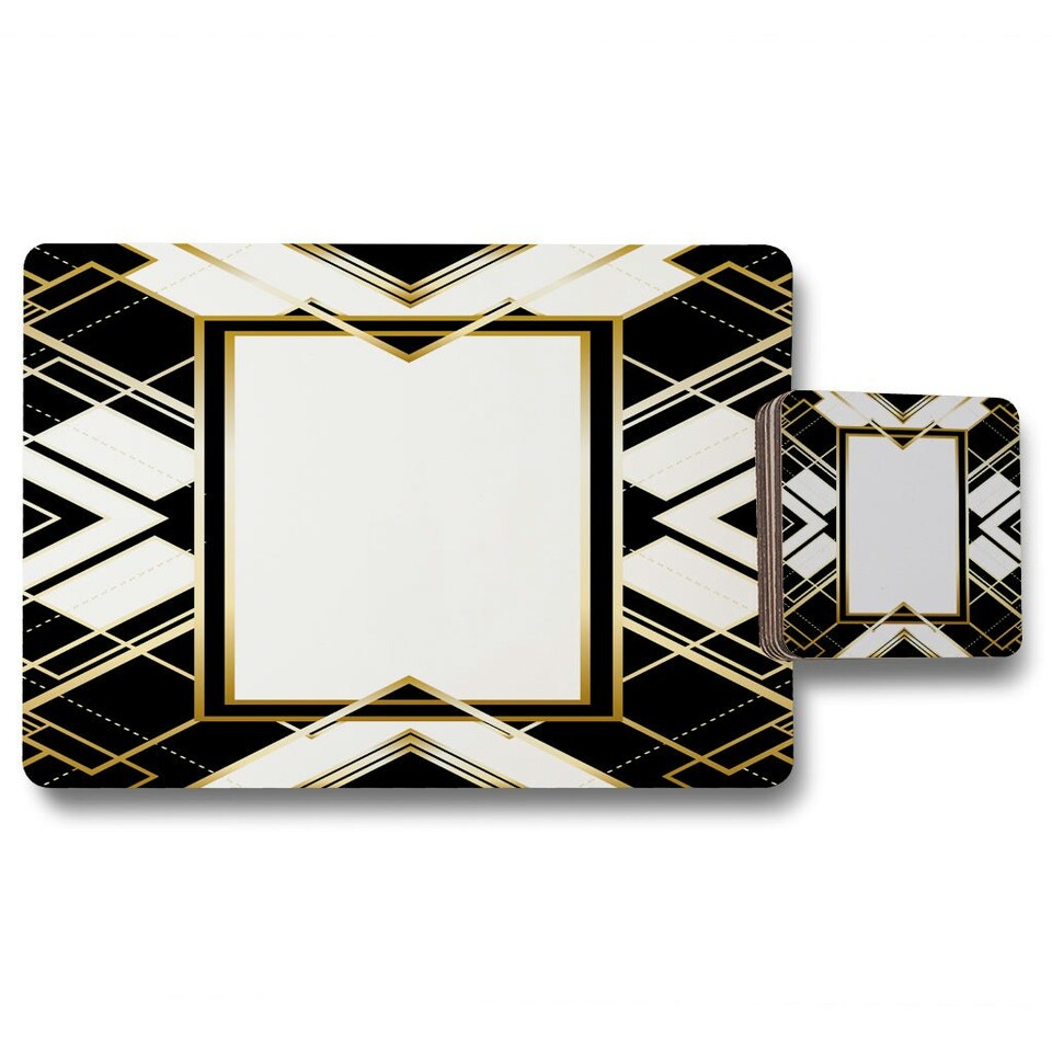 image 1 of Art Deco Frame (Placemat & Coaster Set)