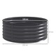 image 7 of Outsunny Galvanised Planter with Gloves, 120 x 120 x 43cm, Dark Grey 