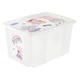 image 1 of Keeeper Peppa Pig Turn Around Stackable Box with Lid 45 Litre Natural Transparent