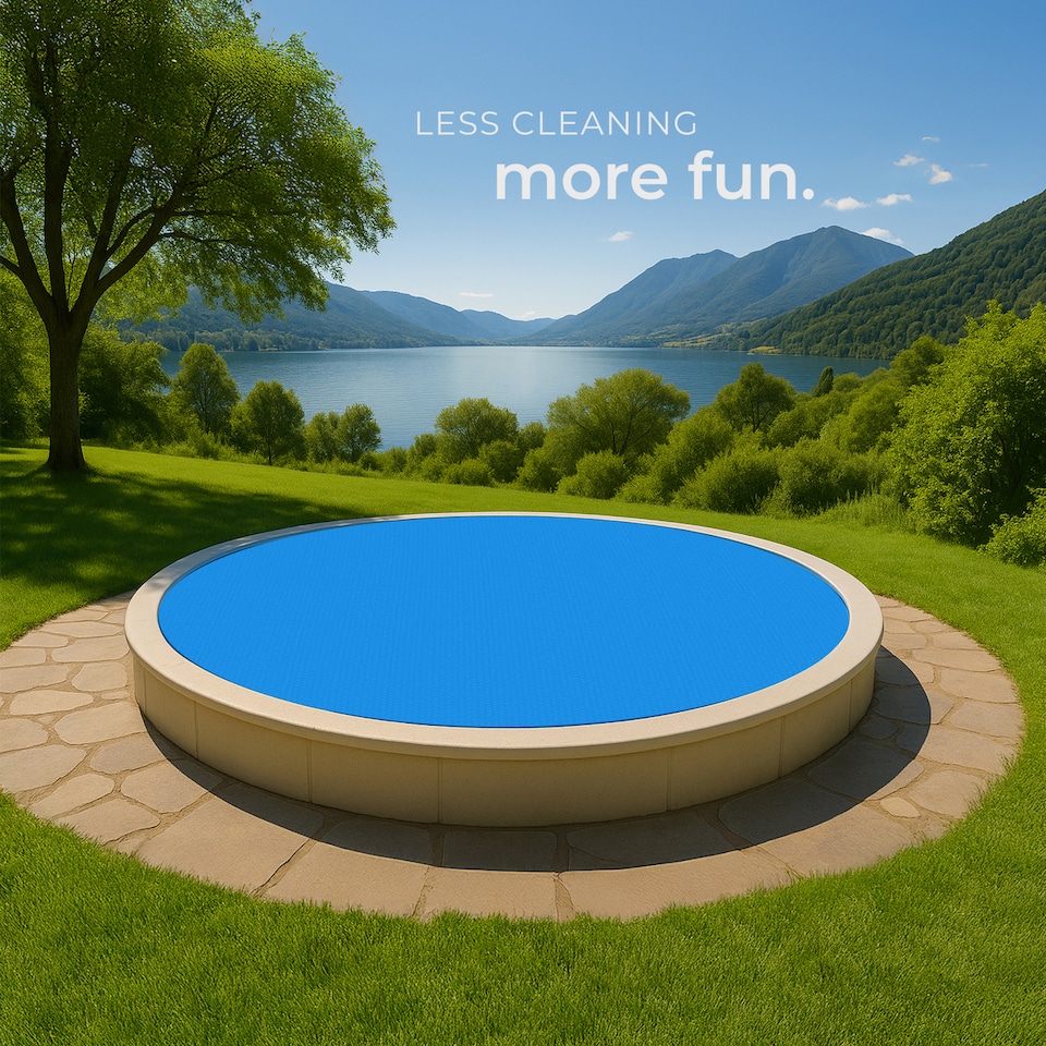 image 1 of Pool Solar Cover to Protect and Warm Round Swimming Pools | Blue | blue | 1