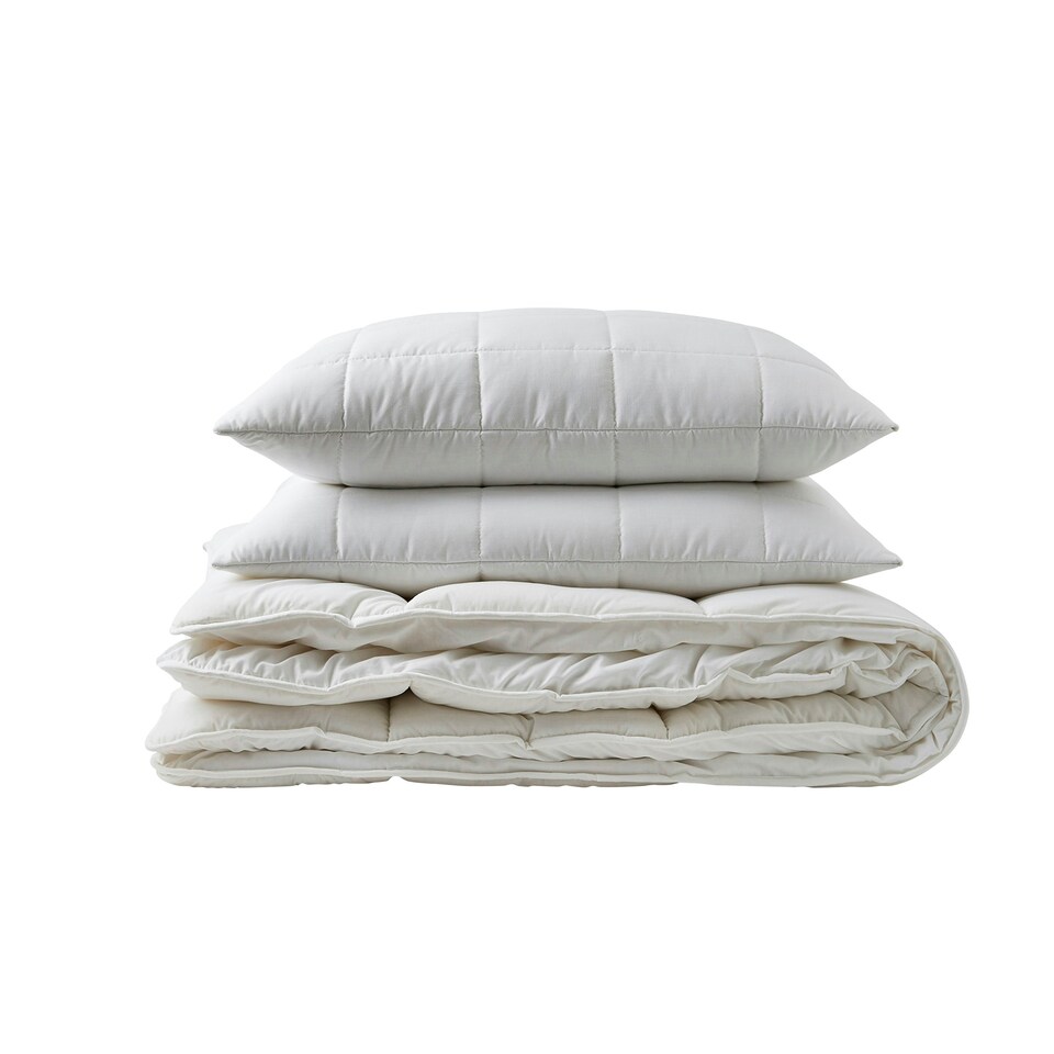 image 1 of Hotel Pure Luxury Premium Suite Waterproof Mattress Topper & Pillow Protector Set White | White | Double