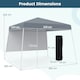image 10 of COSTWAY 3m x 3m Pop up Canopy Tent Garden Gazebo Grey