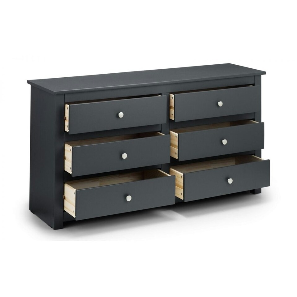 image 1 of Clean Anthracite 6 Drawer Chest