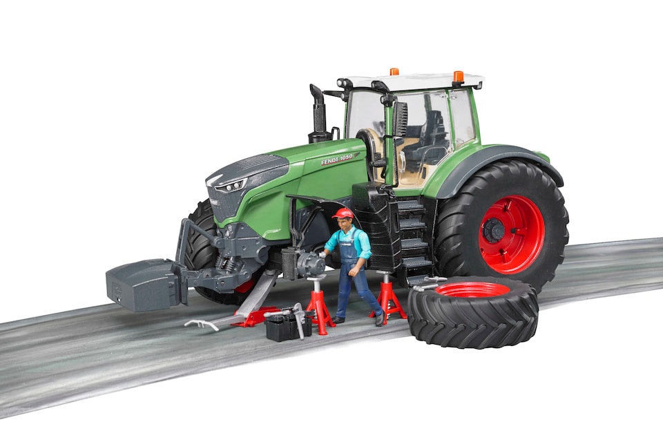 image 1 of Bruder Fendt 1050 Vario with mechanic and garage equipment Detailed Vehicle & Playset Model