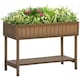 image 1 of Outsunny Wooden Herb Planter Stand 8 Cubes Bottom Shelf Raised Bed Natural
