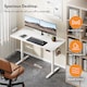 image 2 of Vonhaus White Height Adjustable Standing Desk 140x60cm