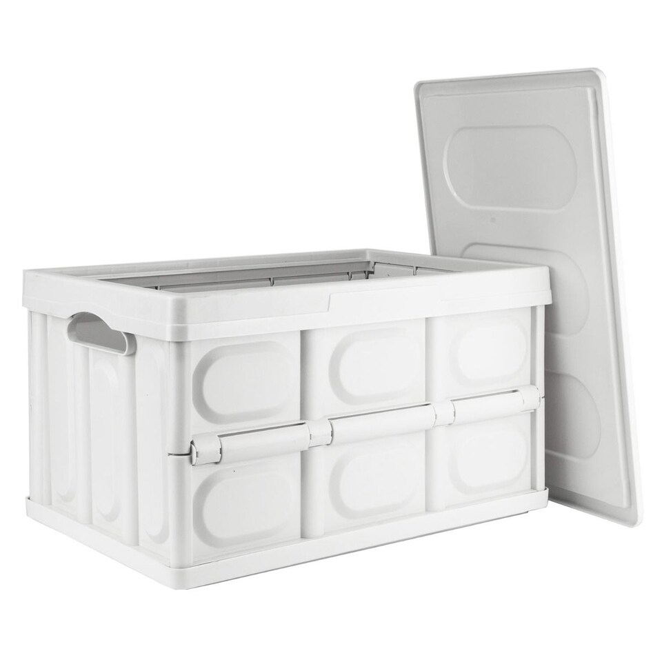 image 1 of TekBox 30L White Folding Storage Box - Set of 12 Boxes