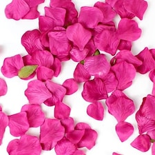 Hot Pink Fabric Rose Petals
