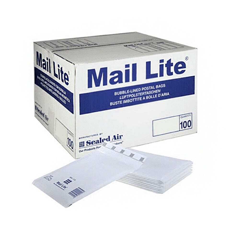 image 1 of 200 x K/7 (350x470mm) White Mail Lite Thick Bubble Lined Protective Postal Mailing Shipping Envelopes White | One Size