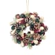 image 1 of Christmas Wreath Festive Decoration with Jute Hanger Traditional Pinecone Decor | Multi | Red, Green & Wood | 34cm | 1